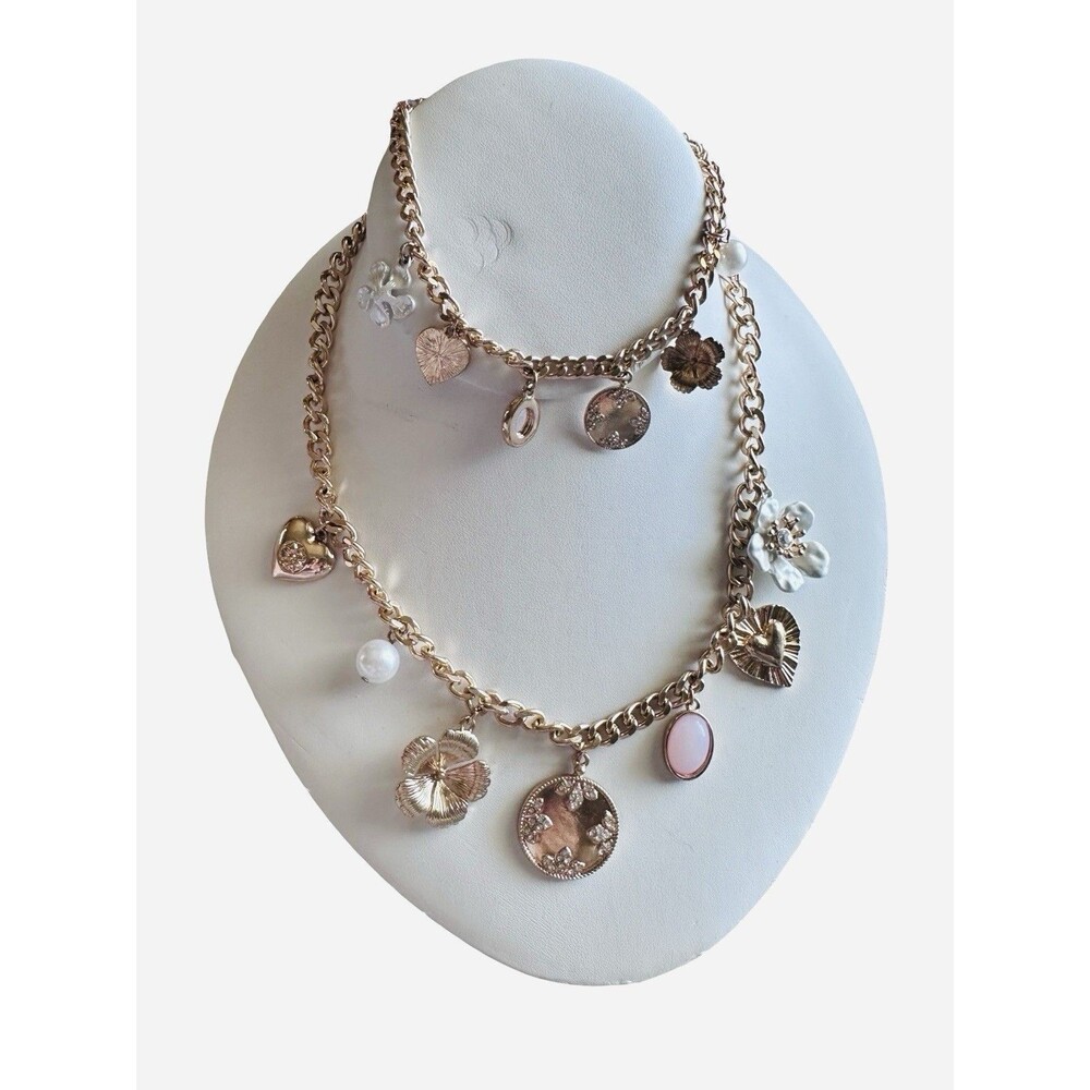 Bohemian Charm Necklace Bracelet Set Adjustable